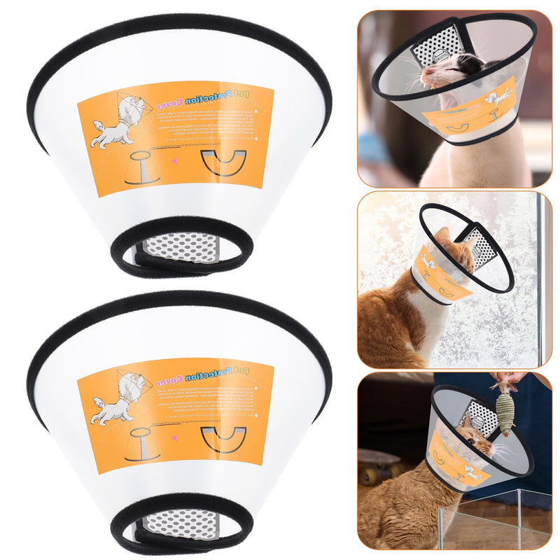 VALICLUD 2 pcs Protective Collar for Dogs and Cats made of PP Lightweight and Scratch-Resistant Neck Collar for Recovery and Pain Relief During the Recovery Phase