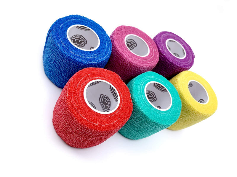 WildCow Vet Wrap Bulk 2", Cohesive Bandage Tape, 18 Pack (6 Colors) 2 Inch 18 pack