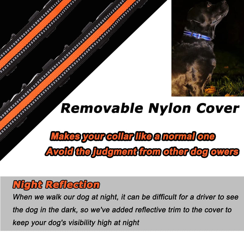 Prong Collar for Dogs, Reflective Covered Dog Spike Pinch Collar, Adjustable Dog Training Collar with Quick Release Buckle for Small Medium Large Dogs (L Size) Large/3.5mm/21.7in/Neck 16-20inch - PawsPlanet Australia