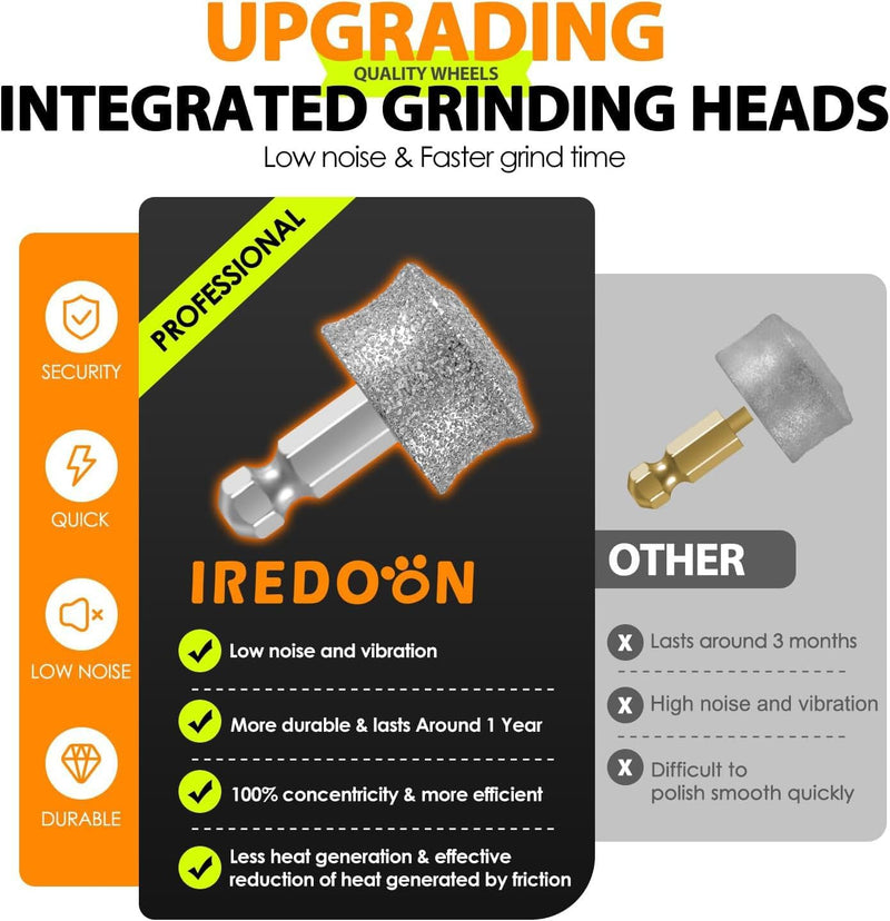 Dog Nail Grinder Replacement Head, 2 Pack Pet Nail Grinder Wheels Heads Bits, Diamond Grinding Heads, for All Models and Most Brands Dog Nail Grinders Accessory (Replaceable Grinding Head) - PawsPlanet Australia