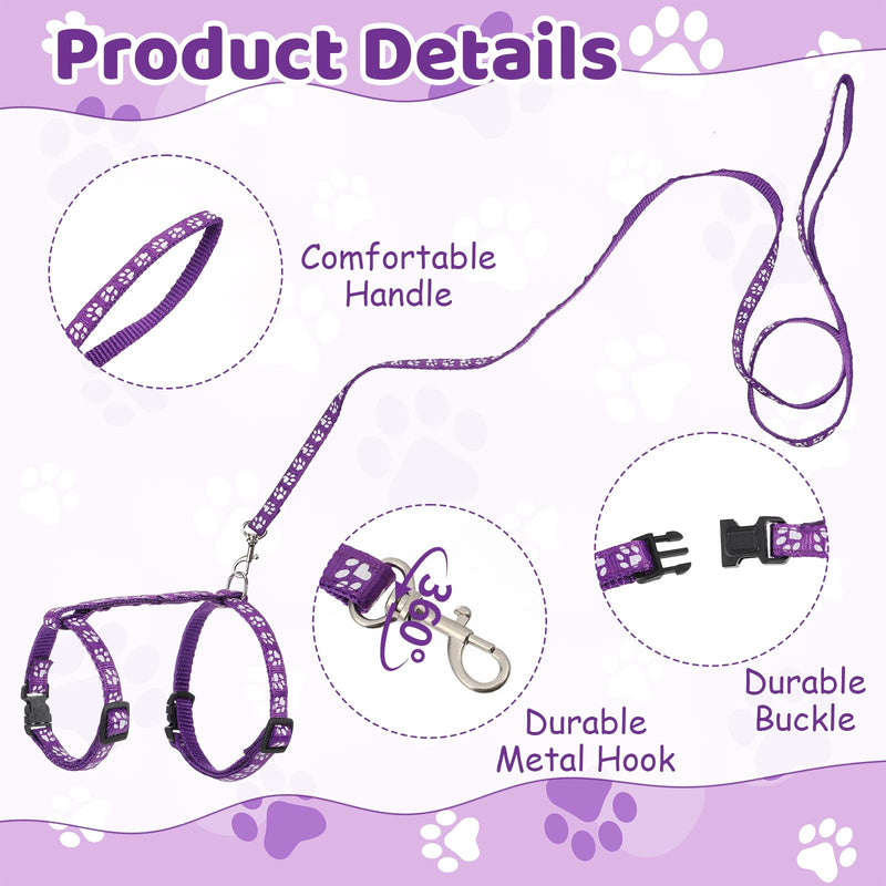 Cat Harness and Leash with Collar Set, Escape Proof Adjustable H-Shped Cat Harness Cats Belt Walking Travel Kitten Harnesss, Adjustable Kitten Harnesss for Small Medium Cats - PawsPlanet Australia