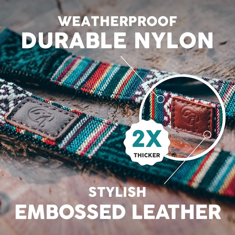 Embark Urban Dog Collar and Leash Set – Mayan Dog Collar for Small Dogs with Strong Buckle and Matching 4 Ft Leash, Waterproof, Comfortable, and Perfect for Adult Dogs - PawsPlanet Australia