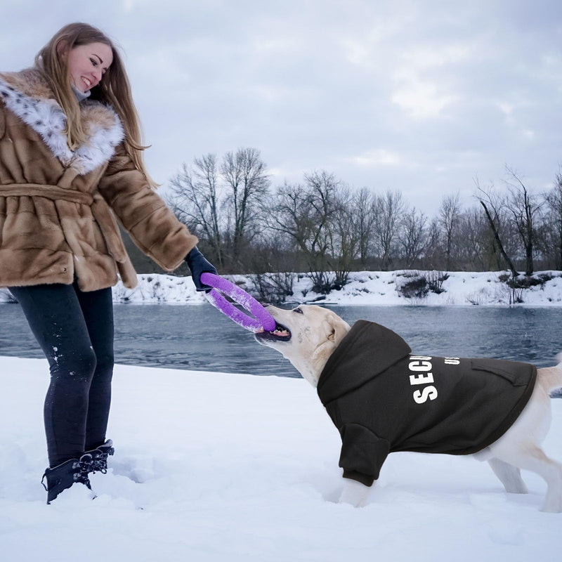 Dog Hoodie for Large Dogs Security Dog Hoodie Warm Cozy Brushed Fleece Interior Dog Clothes Dog Hoodie with Pocket Dog Sweatshirt Dog Sweaters for Large Dogs(L) - PawsPlanet Australia