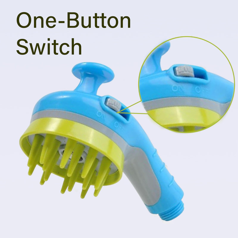 Dog Shower Attachment, Dogs Shower Sprayer Attachment with Massage Head, Dog Shower Brush for Bathroom Shower Arm, Pet Bathing Tool, for Dog and Cat Grooming, Indoor & Outdoor(Blue) Blue - PawsPlanet Australia