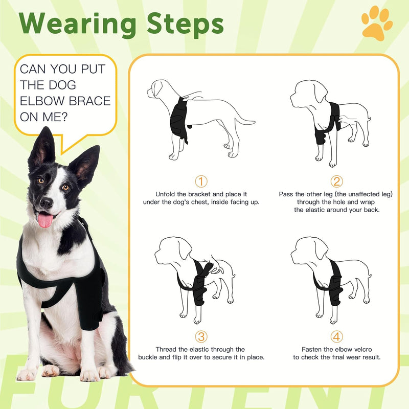 Hilltown Dog Elbow Brace for Shoulder & Front Leg, Canine Elbow Wrap for Shoulder Dislocation, Pressure Sores, Elbow Injury and Loss of Stability from Arthritis-R Right Leg L - PawsPlanet Australia