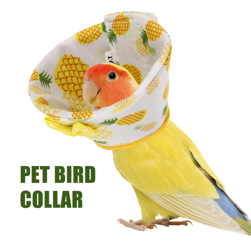 SUPVOX Bird Recovery Collar Bird Elizabethan Collar Neck Rings Wound Protector Cone Collar for Parrot Budgies Parakeet Cockatiels Yellow - PawsPlanet Australia