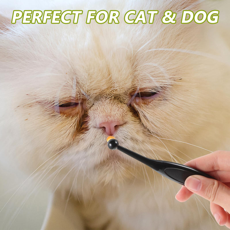Dog Cat Eye Powder Brush, 4 Pack Tear Stain Remover Brushes Washable Fiber Dog Eye Grooming Soft Bristles Dog Eye Cleaning Brush Pets Grooming Comb for Small Pet Cat Dogs Removing Crust Mucus - PawsPlanet Australia