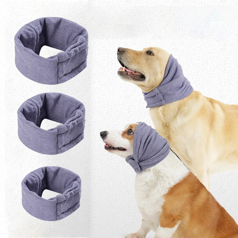 Dog Snood Ear Protectors Dog Ear Muffs Noise Protection Calming Hood Comfort Dog Winter Hat Neck and Ears Warmer Hood Calming Pet Ear Covers for Anxiety Relief and Calming(Dark Purple M) Dark Purple