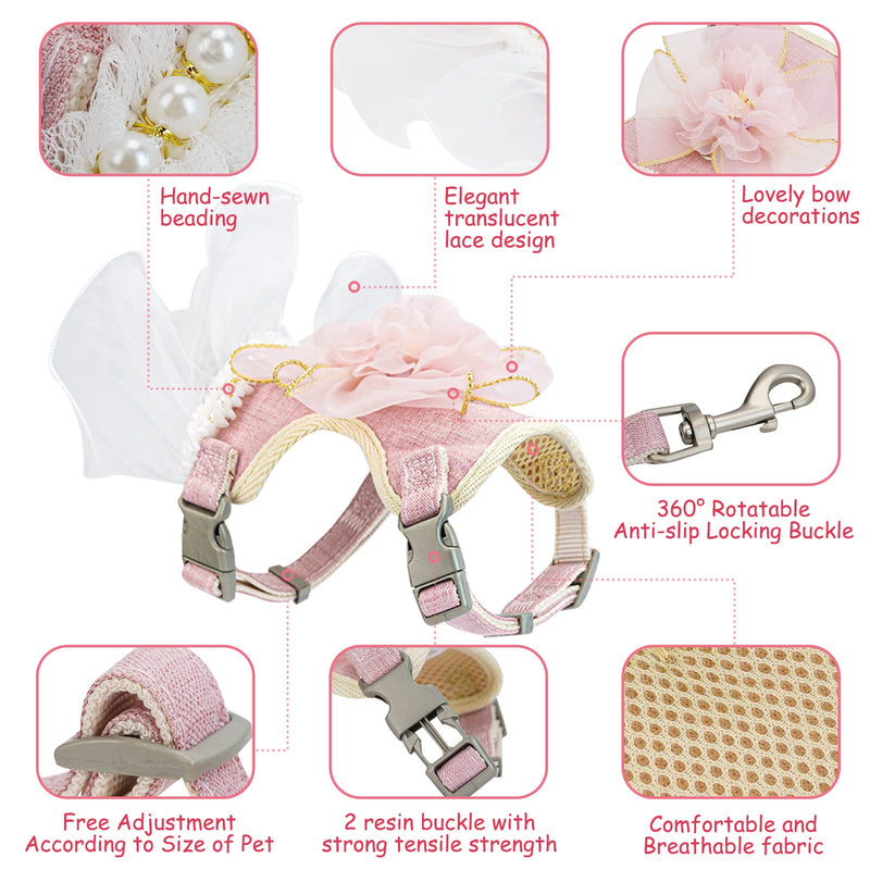 Cat Harness and Leash Set, Escape Proof Travel Cat Harness for Small to Large Cats, Yellow Color Medium - PawsPlanet Australia