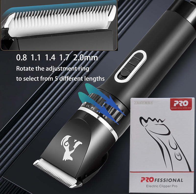 Professional Dog Clippers for Thick Coats - Heavy Duty Pet Grooming Clippers with Powerful Motor & Detachable Blades, Corded Hair Shears,Swiftly Trim Dogs, Cats, Sheep,Horses Dense Fur