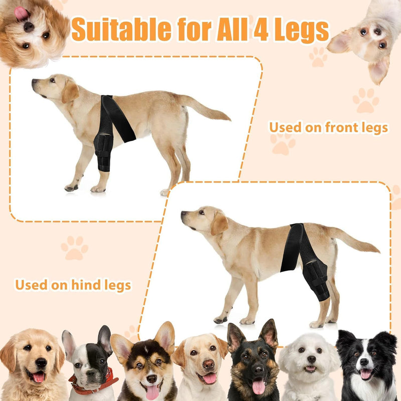 MASBRILL Dog Knee Brace, Adjustable Dog Brace Protector Pads for Back Leg, Dog ACL Hind Leg Brace Cruciate Ligament Care Knee Brace for Dogs Rear Leg, Joint Pain and Muscle Sore - PawsPlanet Australia
