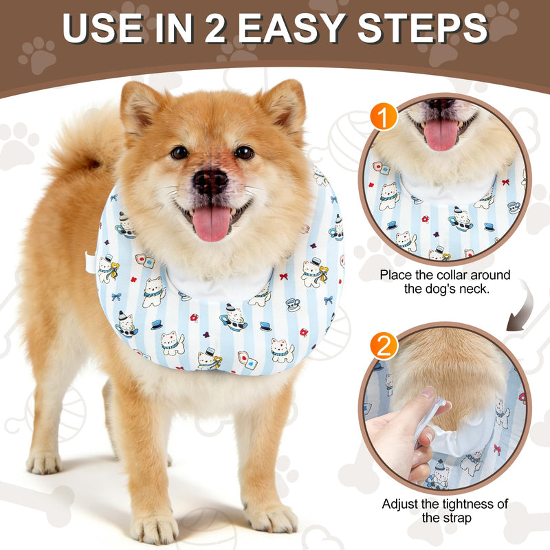 Elizabethan Adjustable Dog Collar, Elizabethan Breathable Cat Collar, Elizabethan Soft Dog Collar for Neck Circumferences Including 27 to 36 cm, Elizabethan Collar Soft Dog