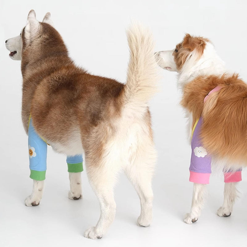 Dog Recovery Sleeve with Paded, Dogs Front Leg Sleeves After Surgery, Elbow Protector for Small Medium Large Dogs, Puppy Joint Brace Prevent Licking Wound Cone Alternative XL Blue