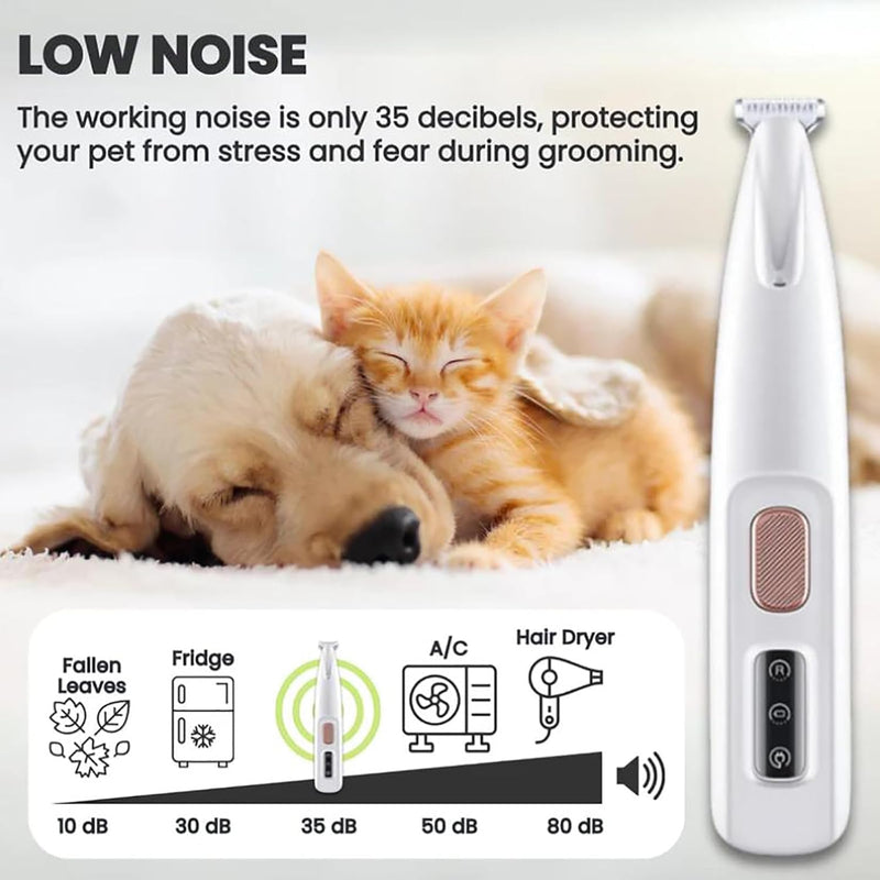 ZNZ Upgrade Dog Paw Trimmer for Grooming,Pet Hair Trimmer with LED Display,Rechargeable Low Noise Pet Trimmer,Cordless Dog Clippers for Paws, Eyes, Ears, Face, Rump - PawsPlanet Australia