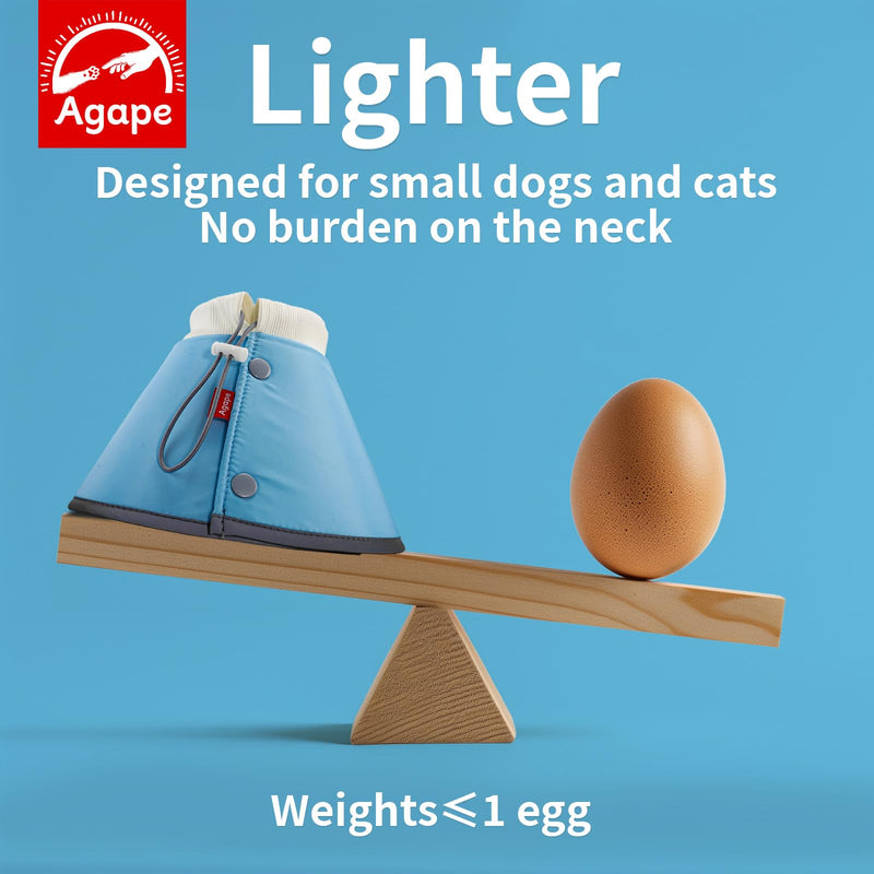 Agape Soft Dog Cone for Small Dogs & Cats, Comfy Dog Recovery Collar After Surgery, Adjustable E Collar Alternative to Stop Licking, Protective Elizabethan Collar for Pup&Kitty, Comfortable Dog Cones Blue (Small Dogs Cone) M (Neck:9.5"-13.5") - PawsPlanet Australia