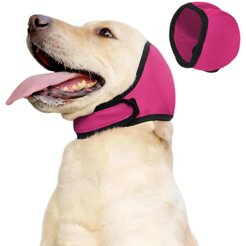 Dog Ear Defenders,QIANSSE Dog Ear Protectors Adjustable Dog Ear Covers for Noise ProtectionDuring Bathing Grooming Thunder Fireworks(M)