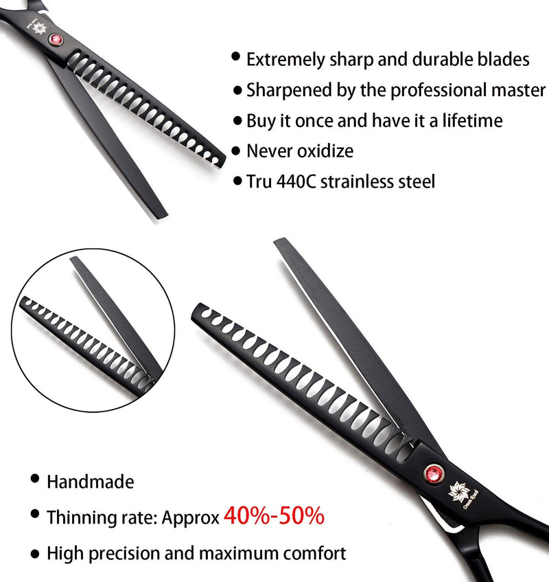 Dream Reach Professional 7.0'' Curved Chunker Scissors for Dogs and Cats Chunker Shear - PawsPlanet Australia