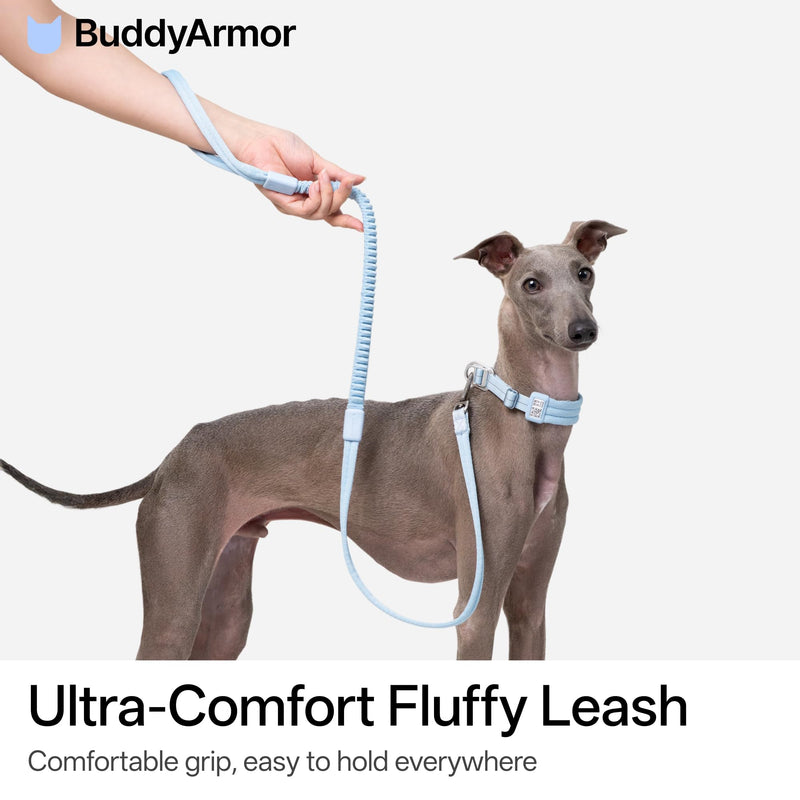 Ultra Comfort Dog Leash Soft Padded Comfortable Handle Alloy Clip Shock Absorbing Bungee Leash for Outdoor Walking Jogging for Small Medium Large Dogs Up to 110lbs (Midnight Black, S) Midnight Black - PawsPlanet Australia