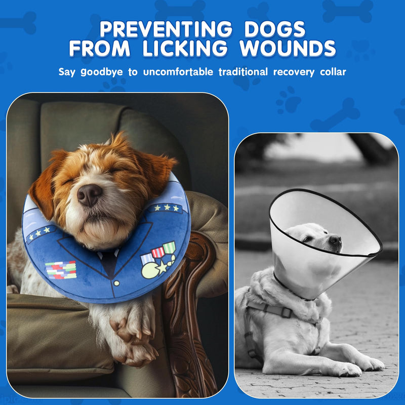 Inflatable Dog Cone Collar Alternative After Surgery, Dog Neck Donut Collar Recovery E Collar, Soft Dog Cone for Small Medium Large Dogs Blue L (12.5"-18") - PawsPlanet Australia