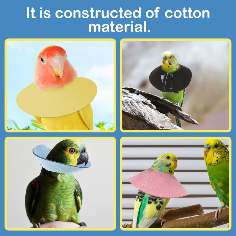 4Pack Bird Cone Collar, Anti-Grab Feather Plucking Wound Healing Safety Elizabethan Collar, Protective Recovery Cones for Budgerigar Cockatiel Lovebirds Cockatoo Parrots (XS) XS - PawsPlanet Australia