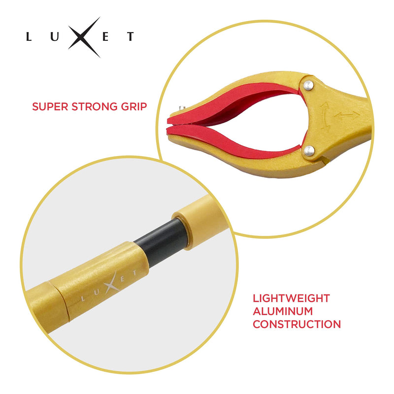 Grabber Reacher Tool - Latest Version Luxet 19 Inch Gold&Black, Foldable Pick Up Stick - Strong Grip Magnetic Tip - Heavy Duty Trash Picker Claw Reacher Grabber Tool Elderly Wheelchair Mobility Aid - PawsPlanet Australia