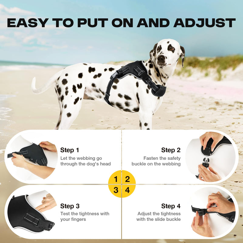 Light Up Dog Harness No Pull Dog Harness Rechargeable Lighted Pet Vest Harness for Night Walking, Reflective Dog Vest Glow Dog Collar, Adjustable Soft Padded Leash, 7 Colors Changing, 3 LED Modes (S) S - PawsPlanet Australia