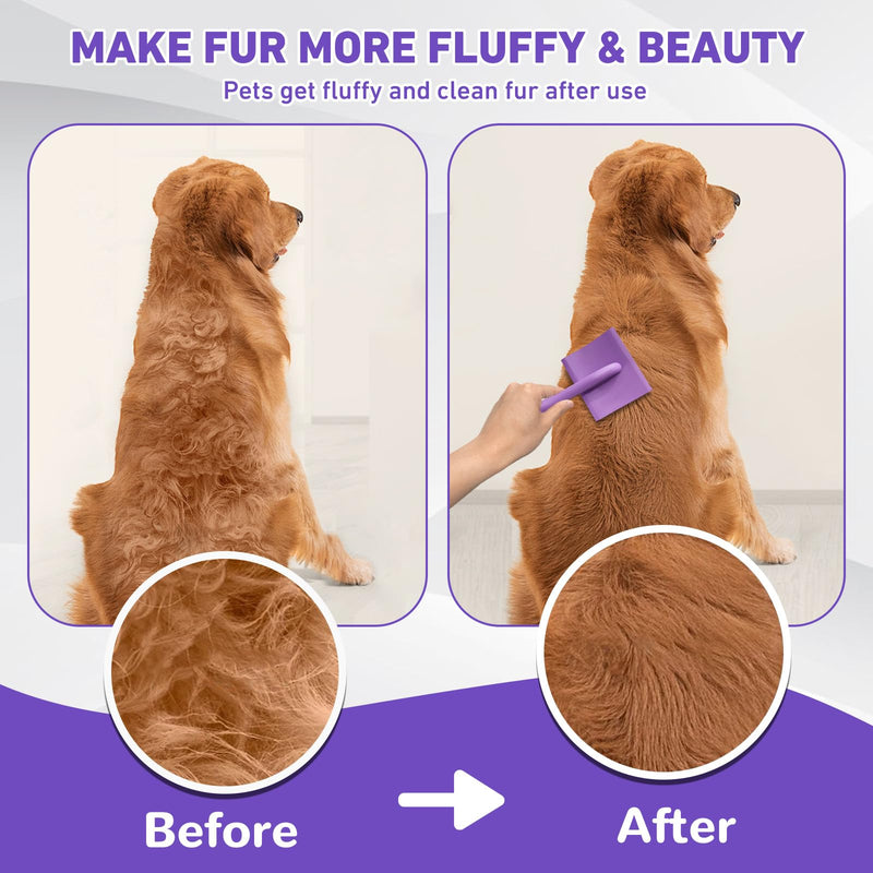 Slicker Brush for Dogs, Best Doodle & Poodle Brush for Long Haired Dogs, Large Dog Hair Brush with Little Round Rubber Tips, Dog Slicker Brushes Goldendoodle Long Pin Detangler for Dematting - PawsPlanet Australia
