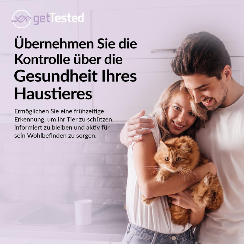getTested Feline Leukemia Virus (FeLV) Test for Cats, Home Test Kit, Rapid Antigen Test for Kittens and Cats, Simple Blood Test, Fast, Reliable Results in 10 Minutes