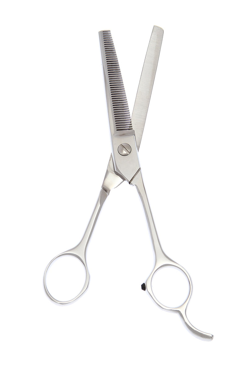 Handmade 6.5 Inch 46 Tooth Professional Thinning Shear with Opposing Handles and Fixed Finger Rest, 2.5 Ounce