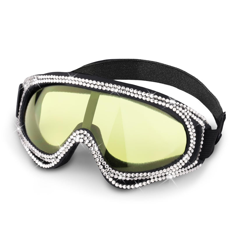 Pet Sunglasses for Dogs – UV Protection Glasses with Diamond Accents, Yellow-Reflective Lenses, Lightweight & Secure Fit (for Medium to Large Breeds) - PawsPlanet Australia