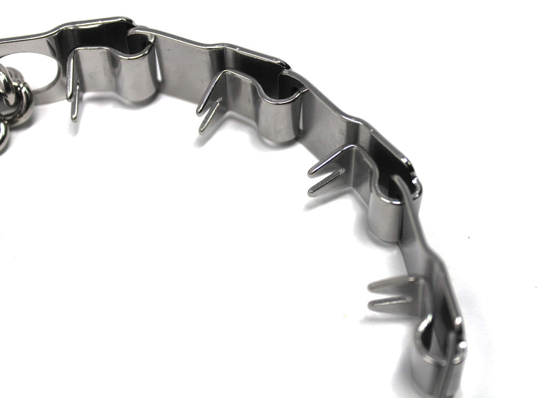 Dogline Neck Tech Stainless Steel Prong Dog Training Collar with Snap Hook Pet Pinch Collar No-Pull Collar for Dogs Made in Germany 19 inches 19in - PawsPlanet Australia