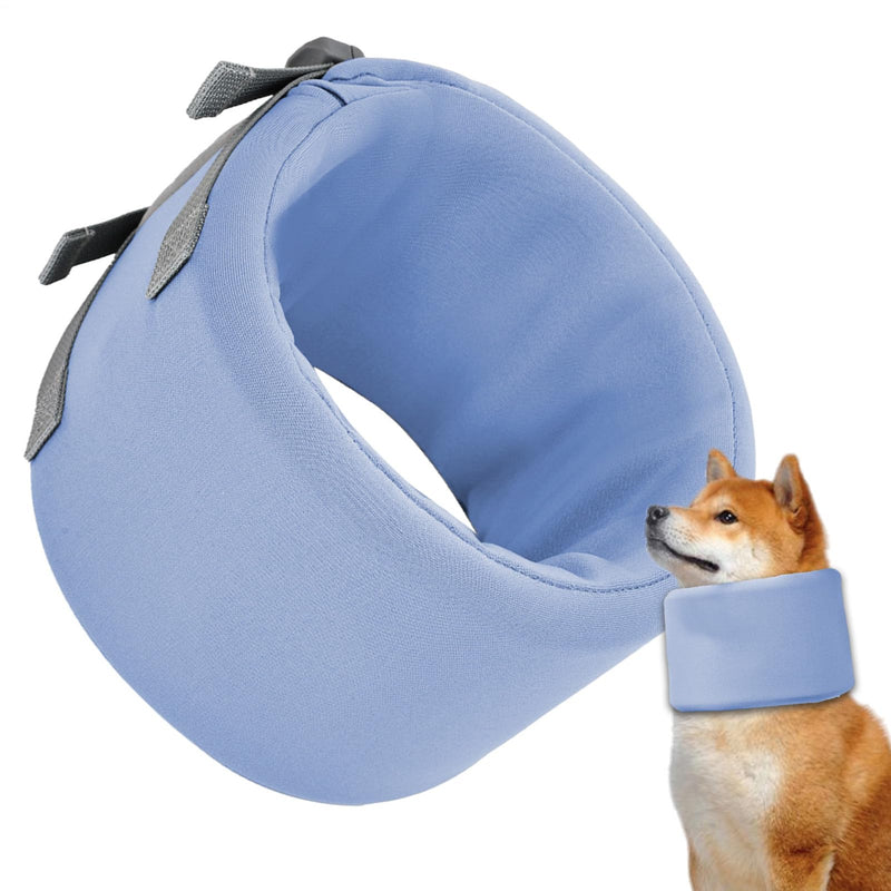 Dog Cone Adjustable Recovery Collar, Anti Lick Pet Neck Support Guard with Soft Padded Edge Design, Protective Healing Aid Function, Ideal for Medium Large Breed Puppy Kitten Care Blue