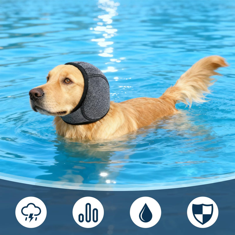 ALLY-MAGIC E21GEZ Dog Hearing Protection, Grey Earmuffs for Dogs, Noise Protection for Fireworks and Thunderstorms, Stress and Anxiety