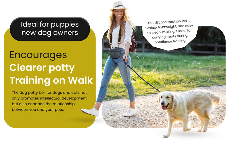 Dog Training Starter Kit for Puppies – Magnetic Treat Pouch & Potty Training Bell