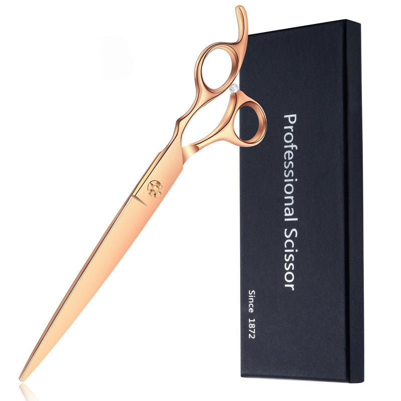 7.5" Dog Grooming Scissors Trimming Cutting Shears Professional for Dog Cat Pet Animal Grooming on Face and Paws Gold Bronze 7.5" Cutter - PawsPlanet Australia