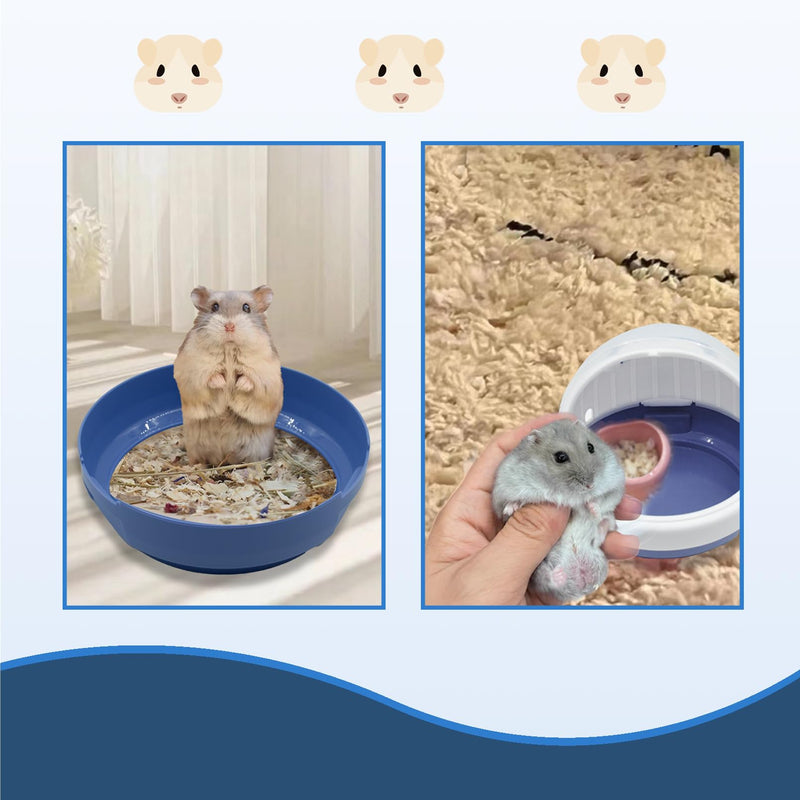 Hamster Carrier Cage Portable Cages Small Animals Carry Travel Case with Water Bottle Plastic Breathable Guinea Pig Outgoing Cage for Dwarf Hamster Ferret Chinchillas Hedgehog (Blue) 【Blue】