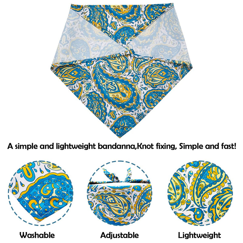 30 Pcs Paisley Bandanas for Dog Cats Polyester Print One Side Bandana Bulk for Small Middle Dogs Breed Reversible Triangle Bandana Girl Boy Grooming M 30Pcs Paisley -Medium - PawsPlanet Australia
