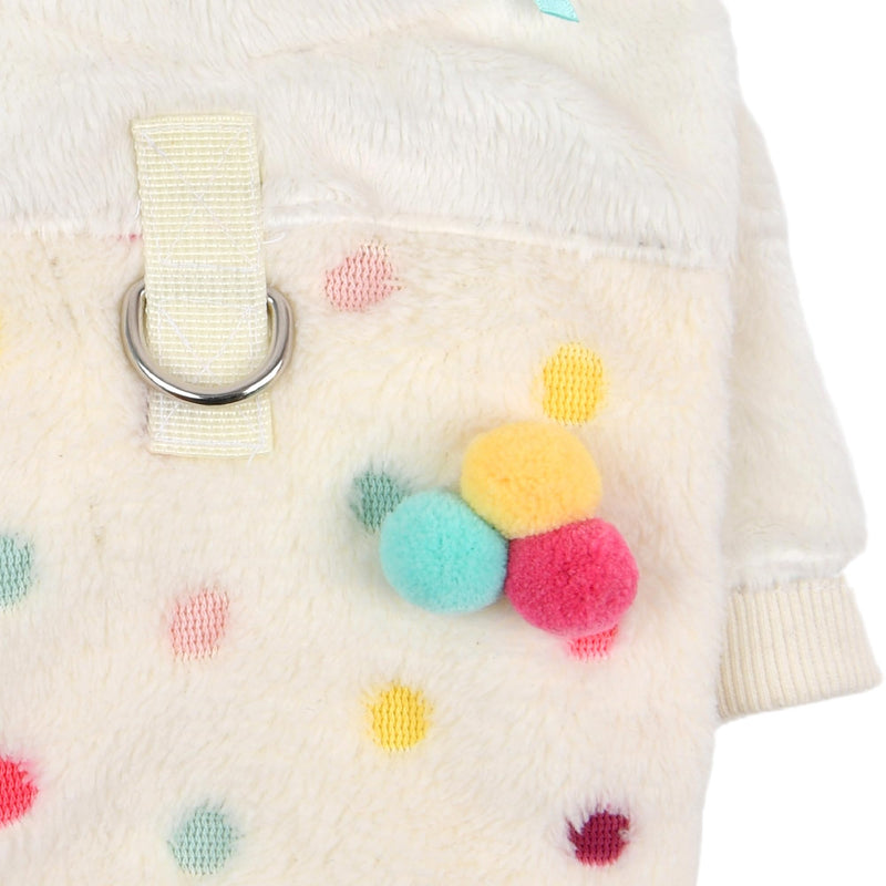 Pinkaholic New York Maycie Winter Shirt Warm Cozy Fashionable for Small Dogs, Ivory, Medium IVORY_MAYCIE - PawsPlanet Australia