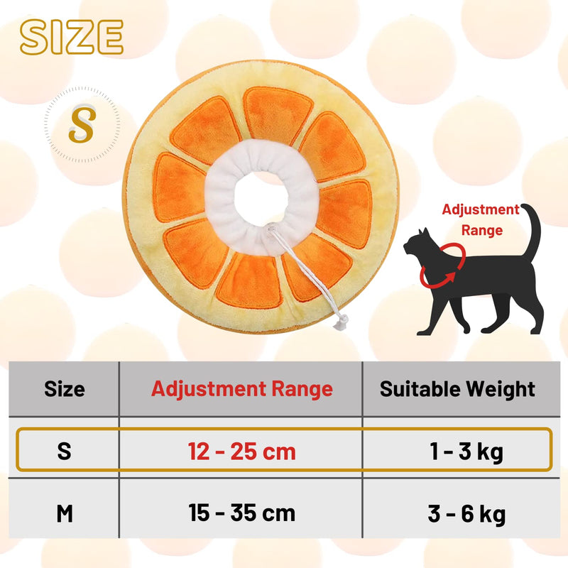 Postoperative Protective Collar for Cats Soft Adjustable Safe and Comfortable Cute Elizabethan Kitten Collar s orange