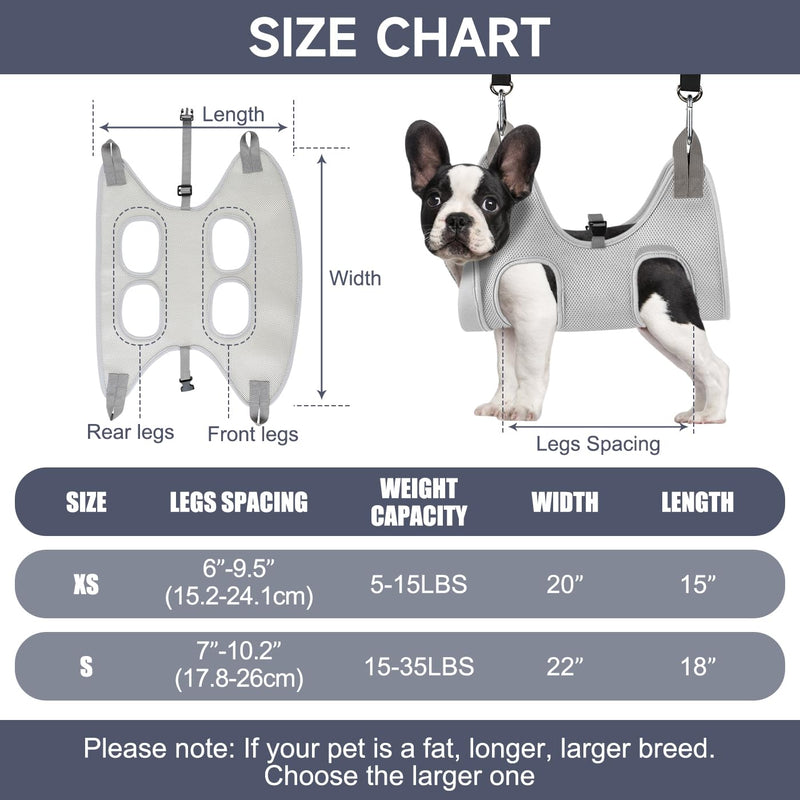 Dog Grooming Hammock, Dog Grooming Harness, Dog Nail Trimming Restraint, Dog Nail Clippers for Small Dogs,Grooming Hammock for Small Dogs, Pet Grooming Hammock (Extra Small) Extra Small - PawsPlanet Australia