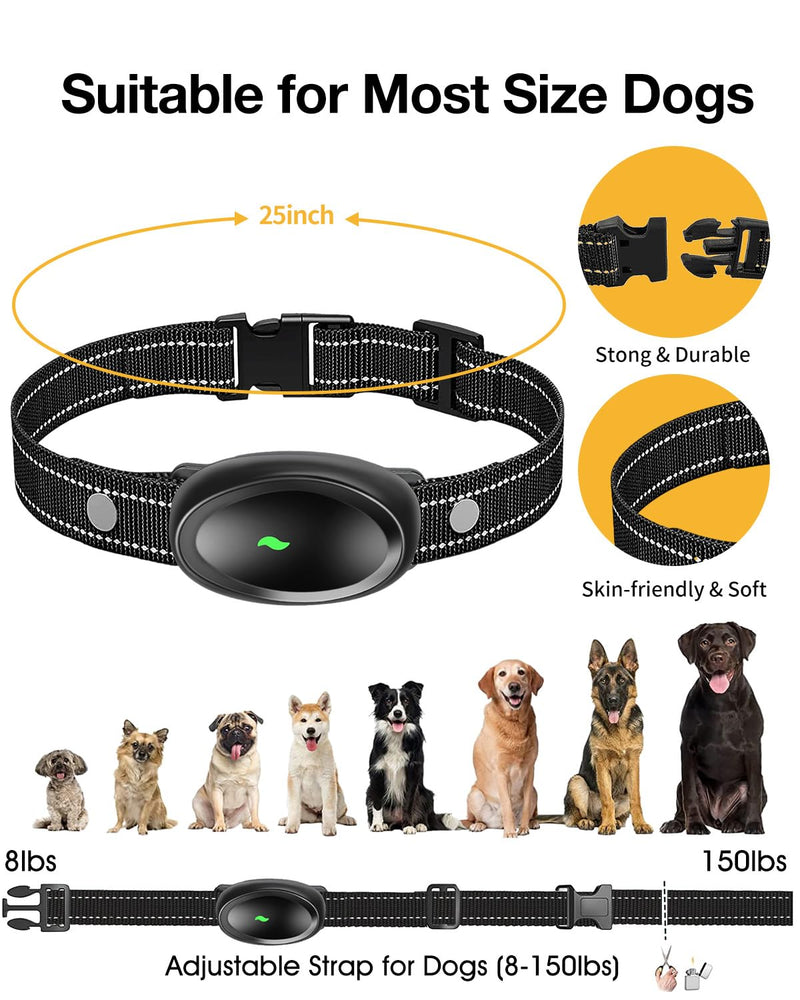 Dog Training Collar, Dog Shock Collar with Remote Control - 3300 Ft, Ip67 Waterproof and 3 Adjustable Modes Collar for All Breeds of Furry Kids 8-150 Lbs, Black