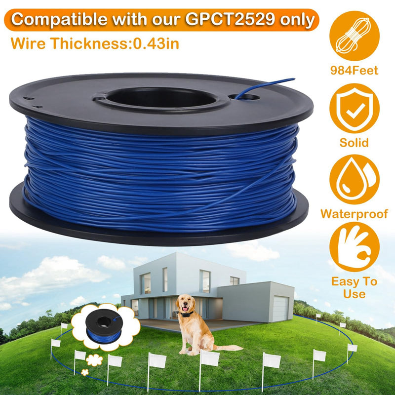 Electric Fence for Dogs Underground Dog Fence Wire 0.43In Dog Fence Wire Aluminum Boundary Wire GPCT2529 Dog Fence System(984 Feet) - PawsPlanet Australia