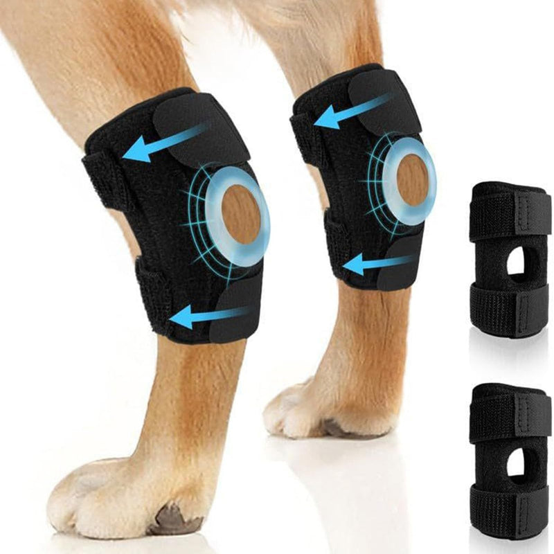 RC GearPro 2 Pack Dog Joint Brace Rear Leg Canine Hock Support - Dog Elbow Brace Compression Wrap Straps for ACL CCL Joint Injury and Sprain Protection, Healing and Loss of Stability (L) L