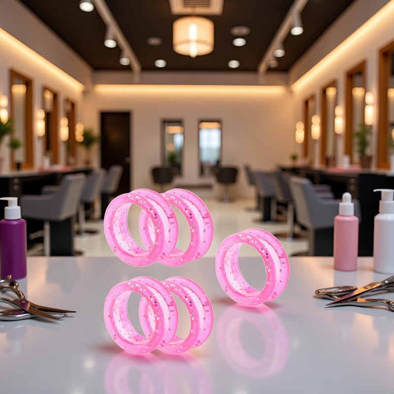 5Pcs Pink Silicone Scissors Finger Rings Grips Grooming Shear Thumb Inserts Finger Protector Ring for Barber Hair Cutting Scissors Pet Shears Hair Cutting Tools - PawsPlanet Australia
