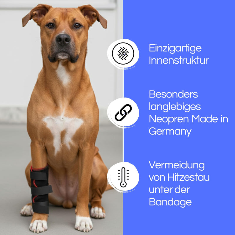 TSM Dog Bandage Front Leg Rehabilitation Bandage without Splint Stabilisation for Osteoarthritis and Injuries Can be Worn on Both Sides Made in Germany Item No. 7520 Size S