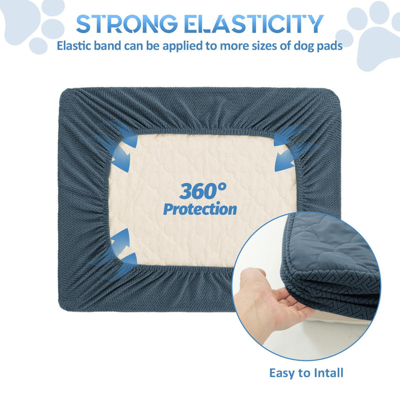 CHHKON Dog Bed Covers Replacement Washable Waterproof Pet Puppy Bed Cover for Dog(Blue,41x29x6 inch) 41x29x6 inch Blue - PawsPlanet Australia