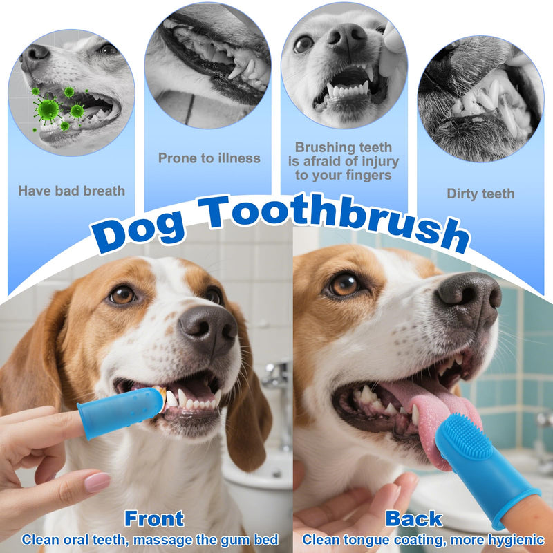 XANGNIER Dog Bath Brush Scrubber Kit,Pet Shower Washing Brush Bathing Supplies Set-With Shampoo and Soap Dispenser,Finger Toothbrush,Silicone Grooming Scrub Tool for Cat Dog Puppy Long Short Hair - PawsPlanet Australia