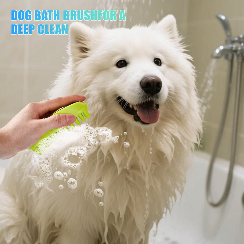 4-Piece Rubber Pet Grooming Kit for Dogs and Cats - Gentle Deshedding Brush & Massage Gloves, Suitable for Short & Long Hair, Bathing and Shedding Tool（3 * Blue+Green） - PawsPlanet Australia