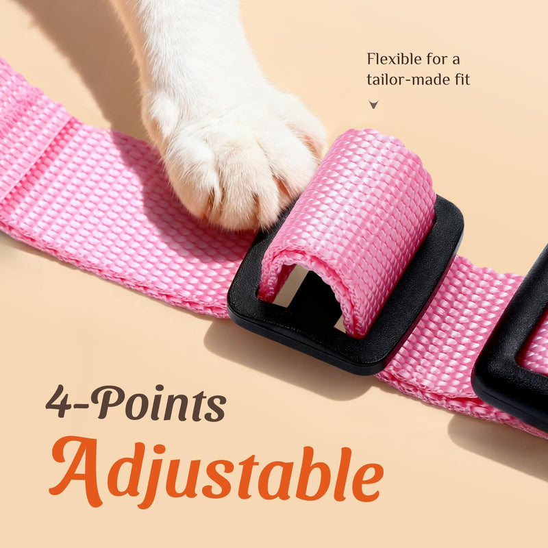 Dooradar Cat Harness and Leash Set, Escape Proof Safe Adjustable Kitten Vest Harnesses for Walking, Easy Control Soft Breathable Mesh Jacket with Reflective Strips for Cats, Pink, XS