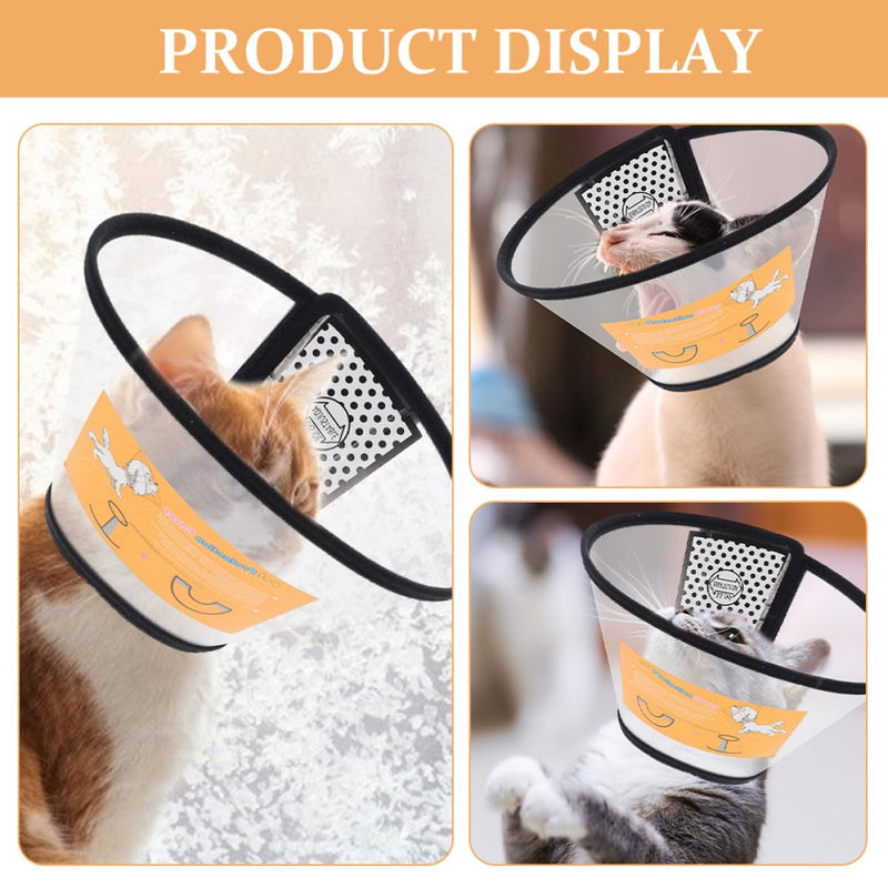 SOLUSTRE Adjustable Soft Pet Protective Collar made of Breathable PP Material for Cats and Dogs. Comfortable and safe against licking and biting in everyday life.
